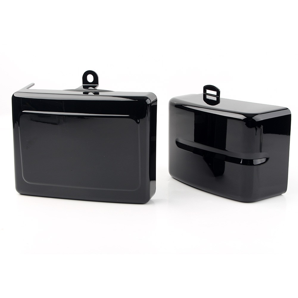 Battery Side Covers For Harley Dyna Fat Street Bob Super Glide 06-17 Gloss Black