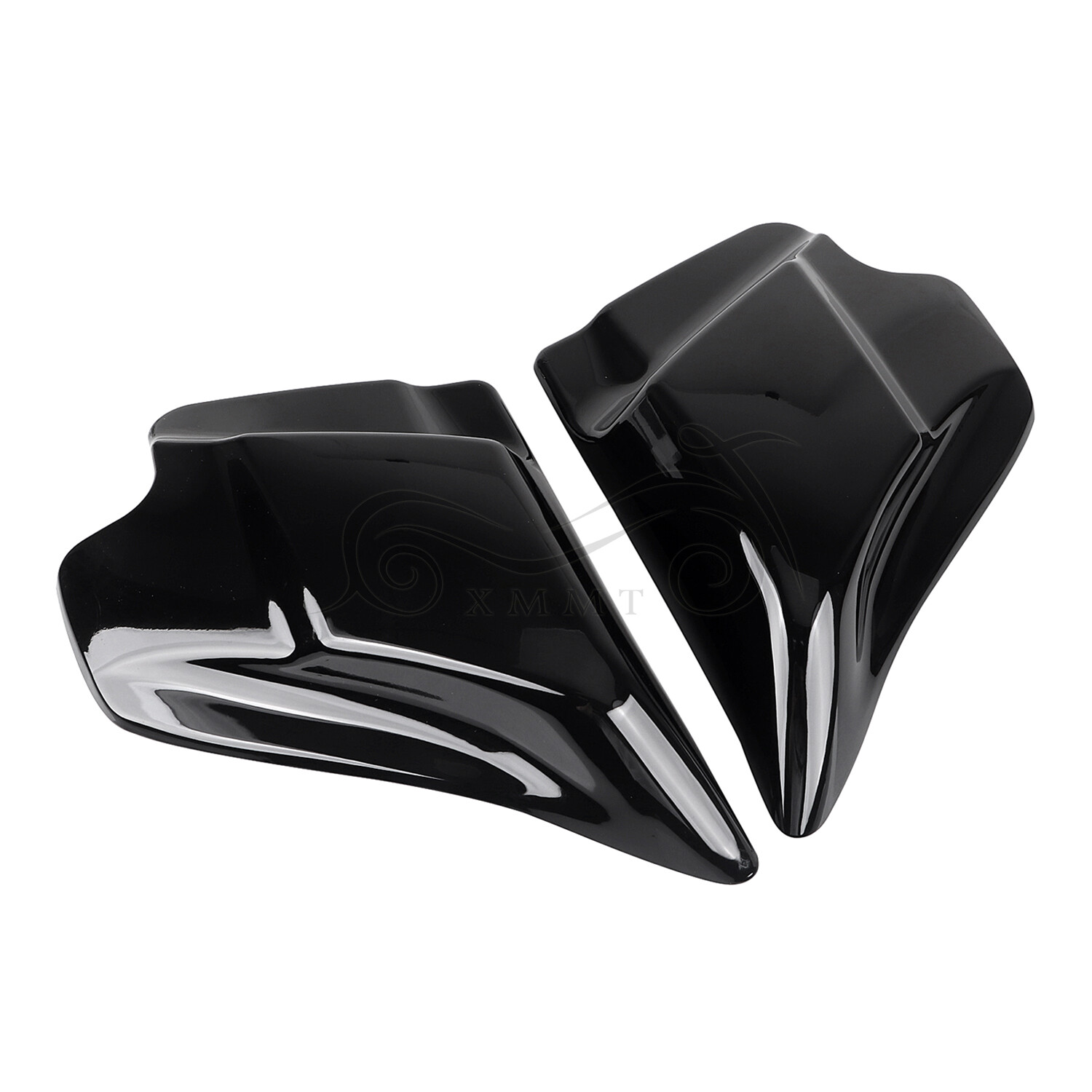 Vivid Black Side Covers Panel Cowl Fit For Harley Road Electra Glide FLHTCU FLHT