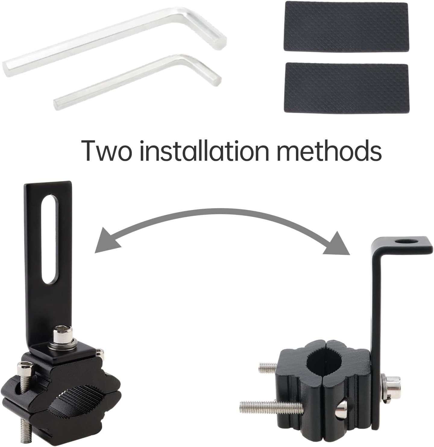 Light Bar Mount Brackets, Adjustable Spotlights Clamp (S), Aluminum ASize: Small