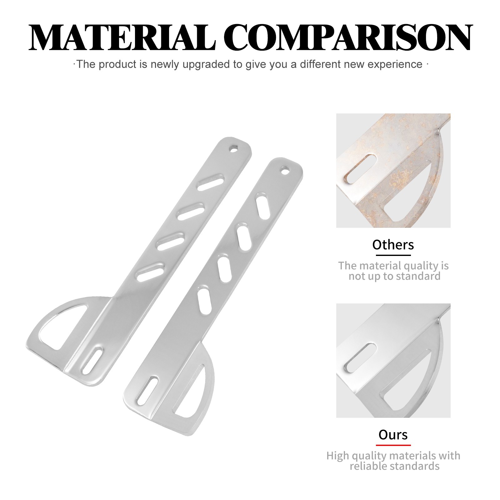 Chrome Front Fork Tie Down Brackets Mounting Holder Fit For Harley Softail 00-24