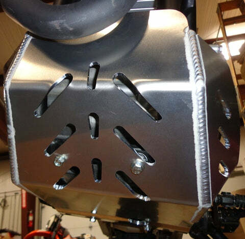 Flatland Racing Skid Plate Silver Fits: 2008-2023 YAMAHA XT250