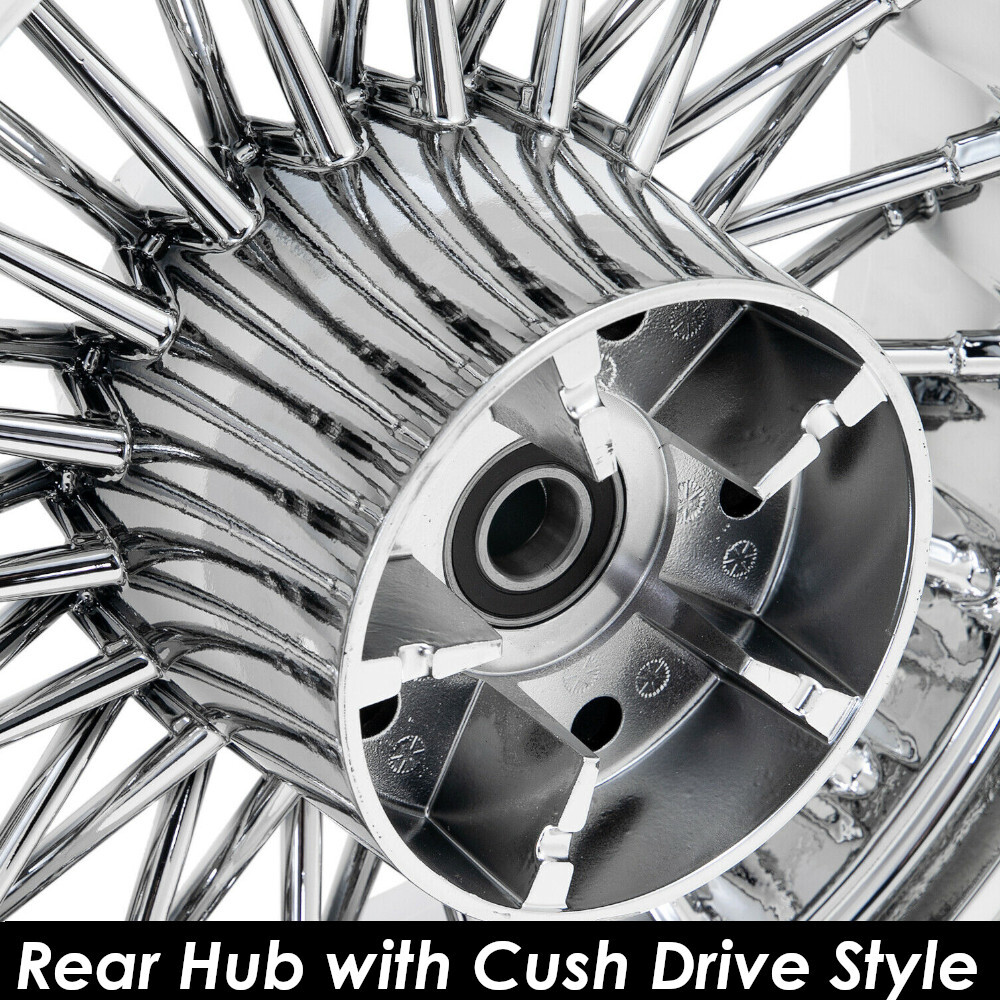 For Harley Touring 21X3.5 18X5.5 Fat Spoke Wheels Rotors Street Road Glide 09-23