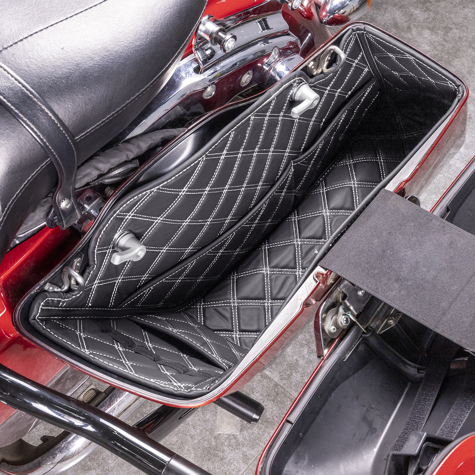 Saddlebag Liners with 4 Side Tool Pockets Organizers for Harley Road King 14-24