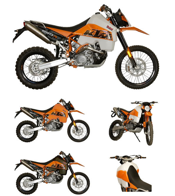 KTM 950R Super Enduro 2008 30L Safari Long Range Fuel Tank Petrol Gas Orange