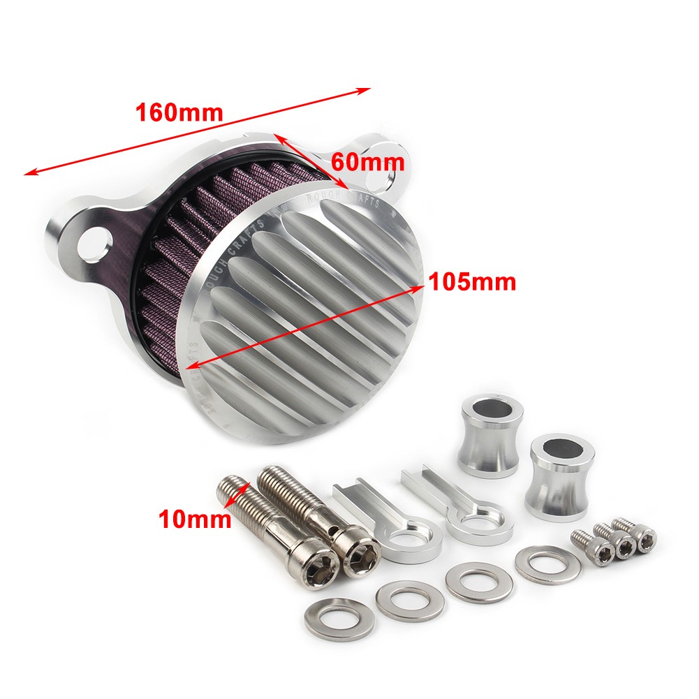 Air Cleaner Intake Filter For Harley Sportster XL883 1200 1988+ Chrome