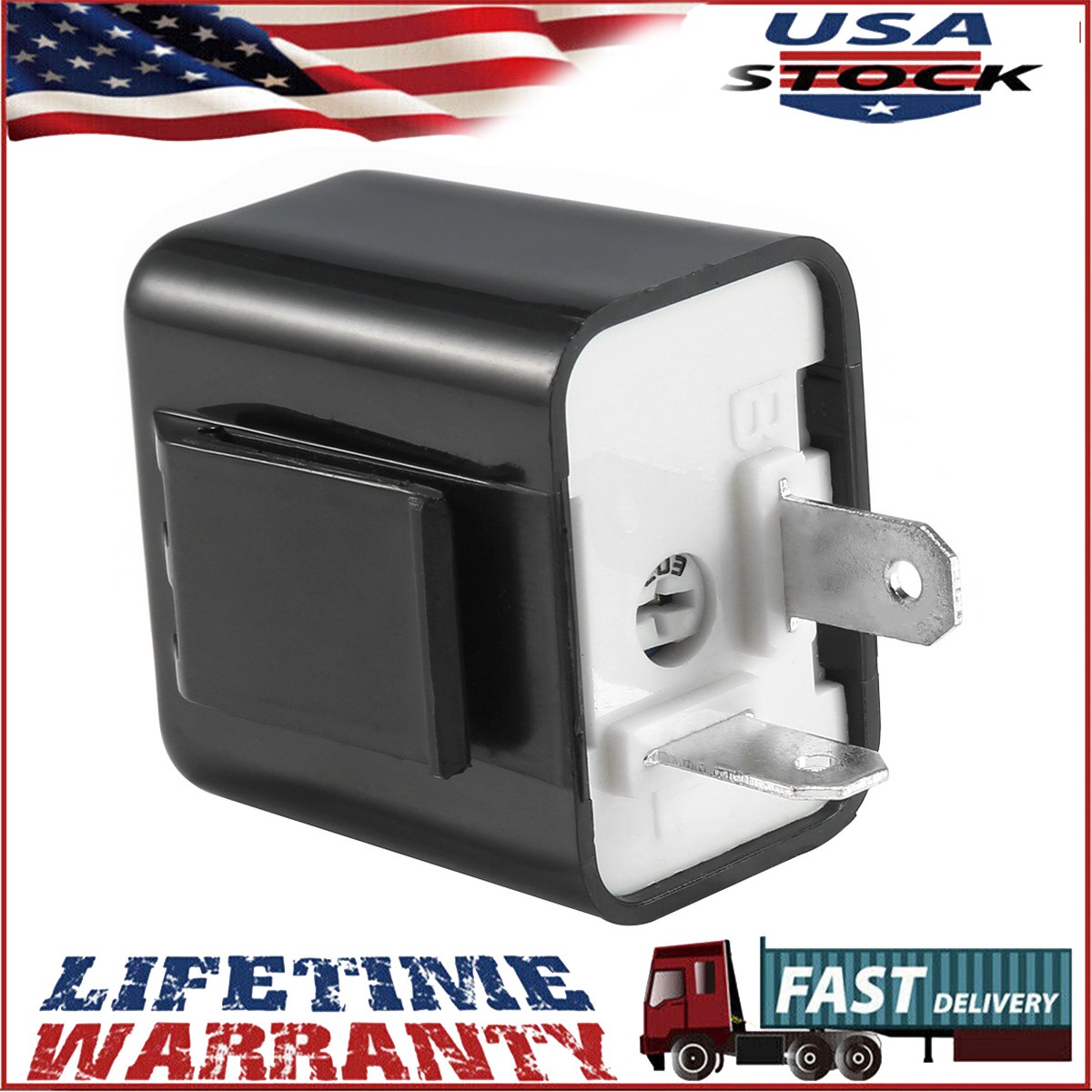 2 Pin Adjustable LED Flasher Relay Turn Signal Blinker 12V Light for GEARZAAR