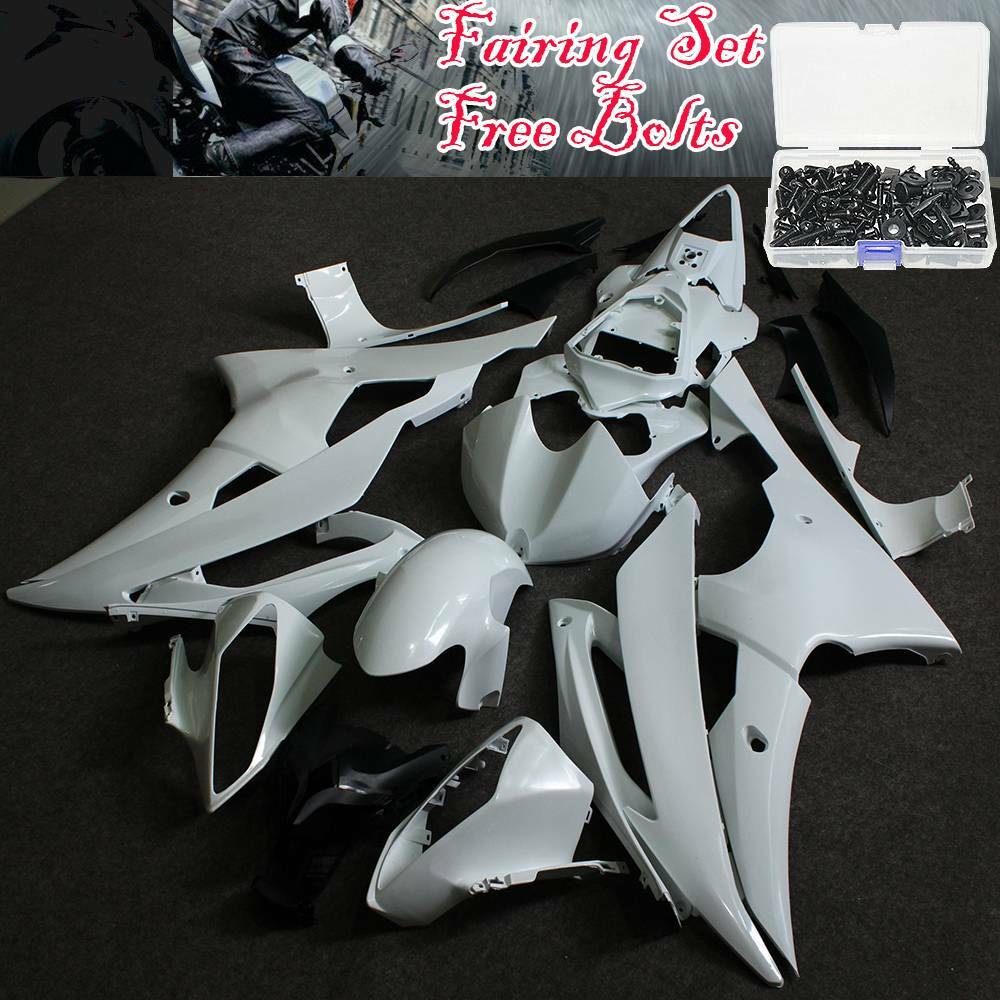 ABS Fairings Kit For 2008-2016 YAMAHA YZF-R6 YZF R6 Unpainted Bodywork w/ Bolts