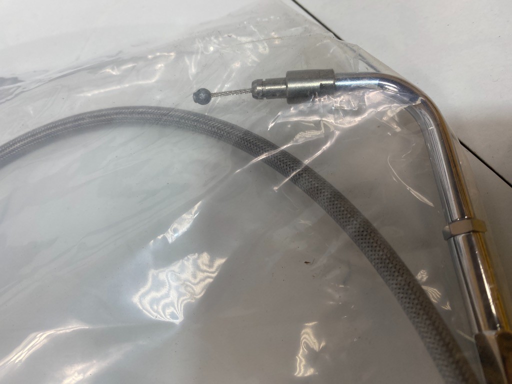 LA Choppers 37″ inch Stainless Braided Handlebar Idle Cable Mini Apes Softail