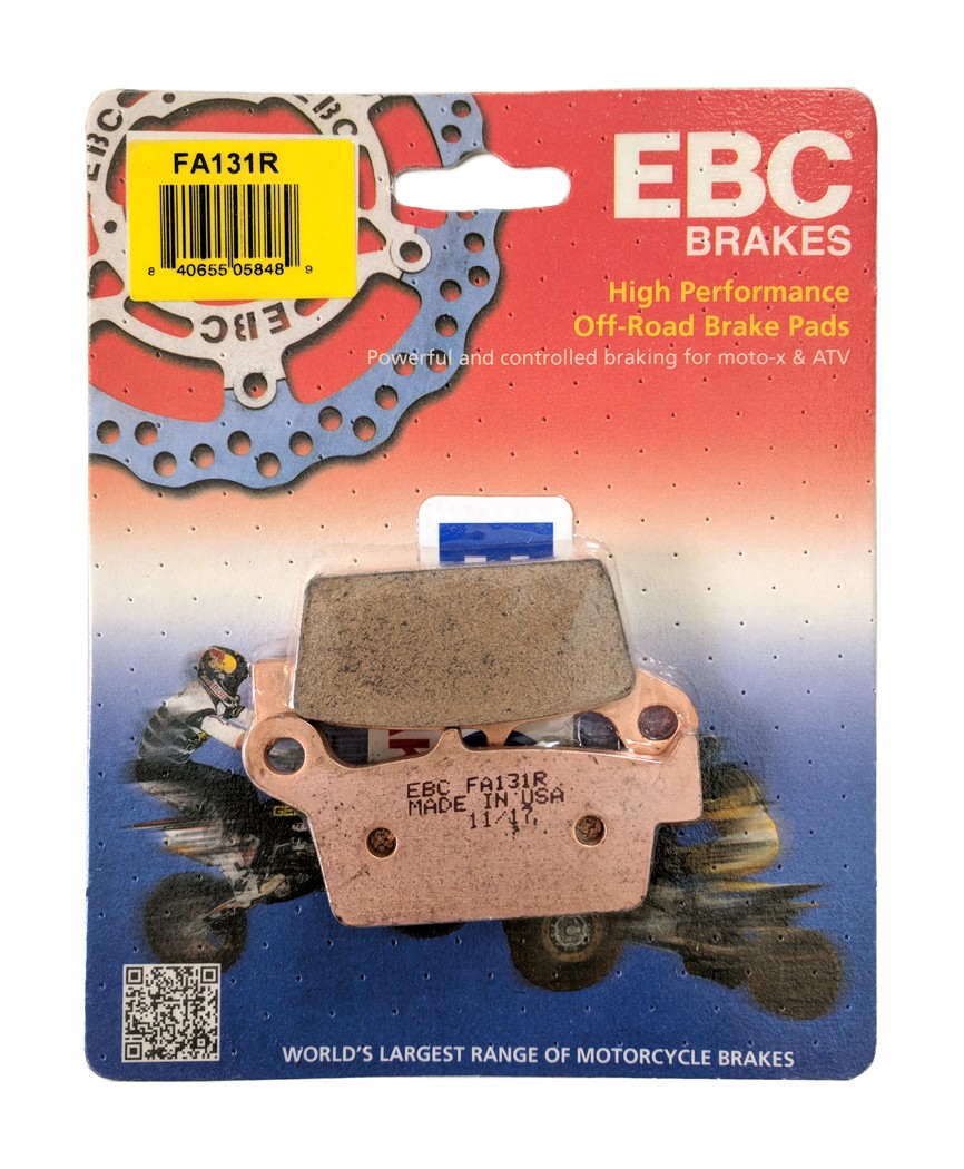 EBC Brake Pad Rear for Honda 1991-96 XR250L 1990-04 XR250R 1996-04 XR400R FA131R