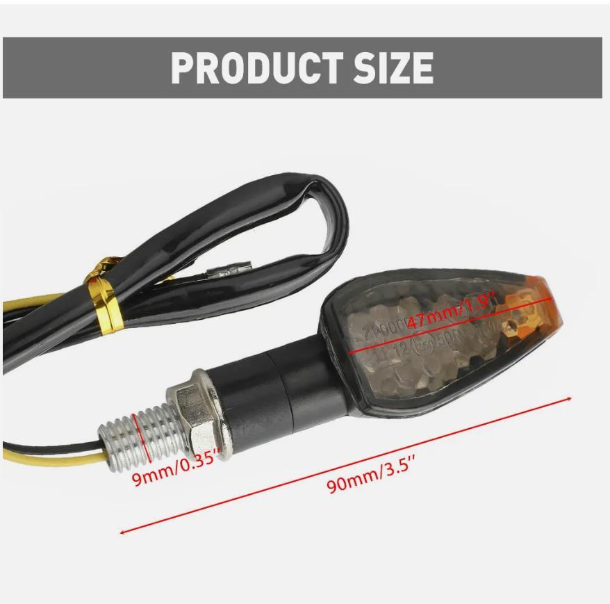 4X Mini Motorcycle LED Turn Signals Blinker Light Indicator Amber Lamp Universal