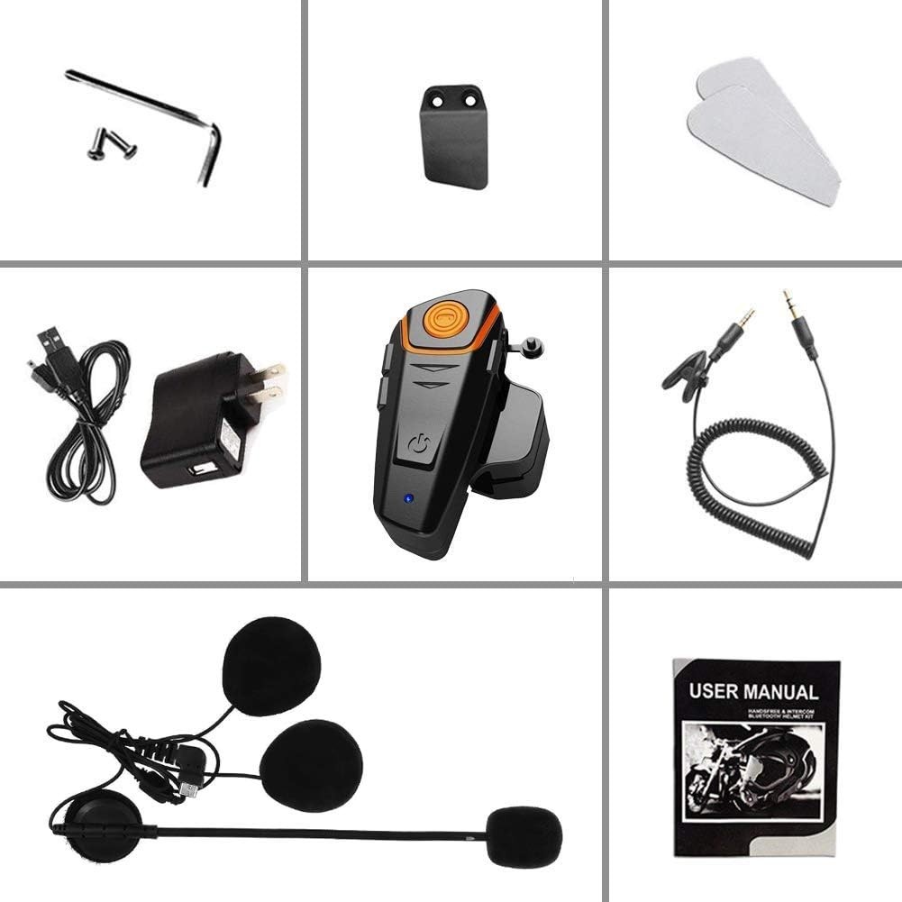 1000M Motorcycle Bluetooth 5.0 Intercom Headset – Clear Audio, Dual Rider Use