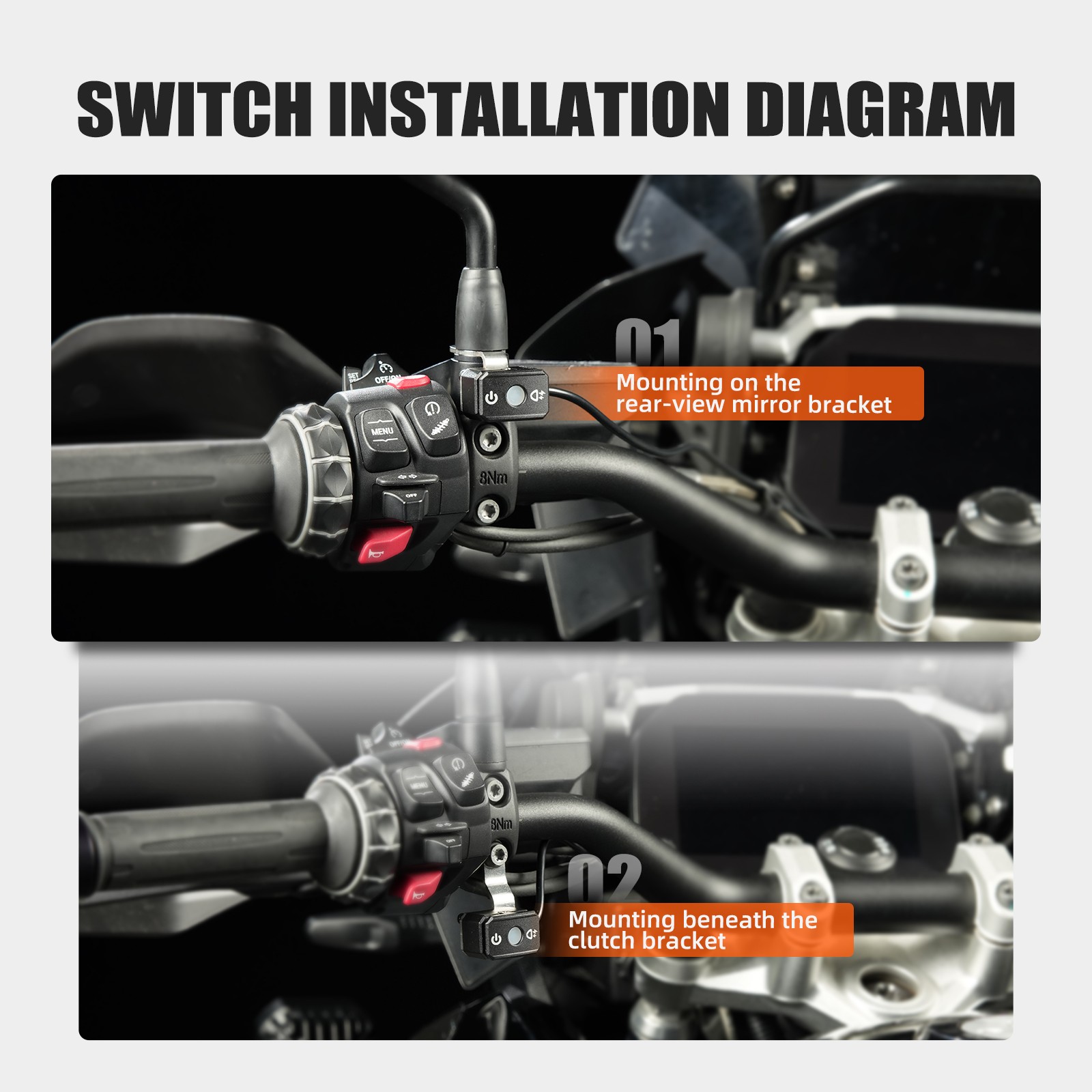 2x 3inch Square Motorcycle LED Auxiliary Light Pod Off-Road Flood Spot Fog Lamp
