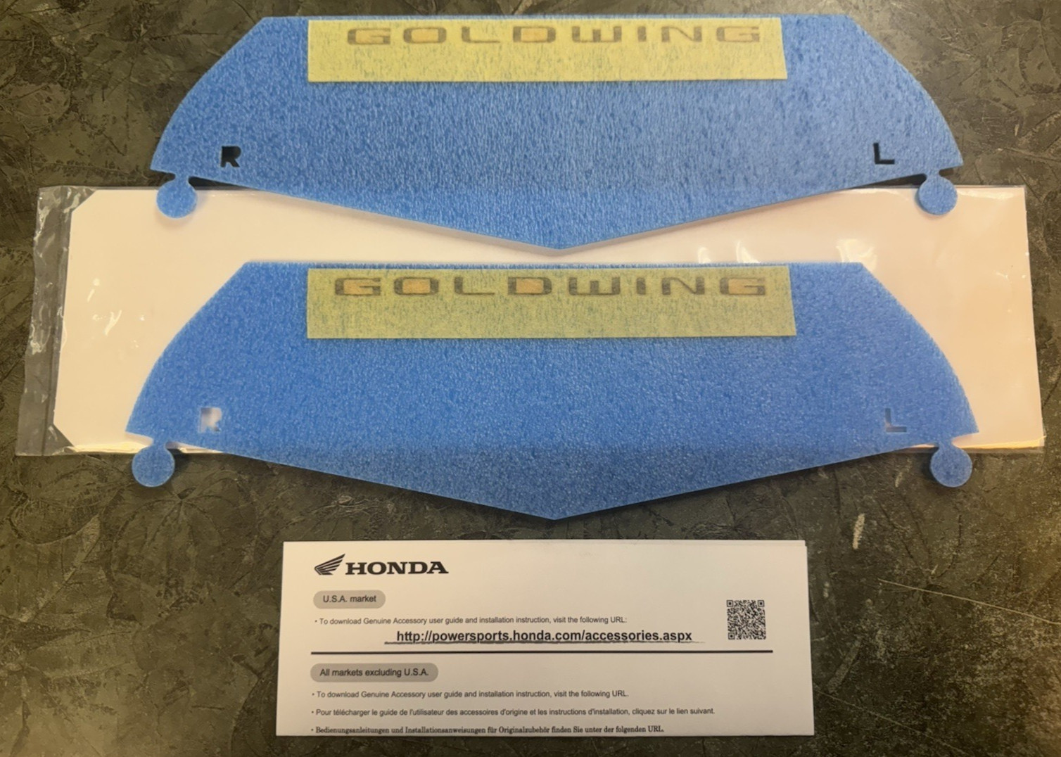 18-25 Honda GL1800 GoldWing 1800 Black Chrome Saddlebag Emblem Set 08F70-MKC-AK0