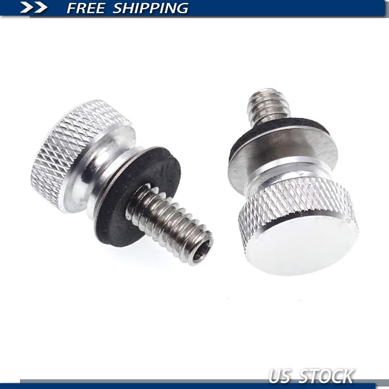 Chrome Aluminum Billet Seat Bolt Screw, 1/4 20 Thread