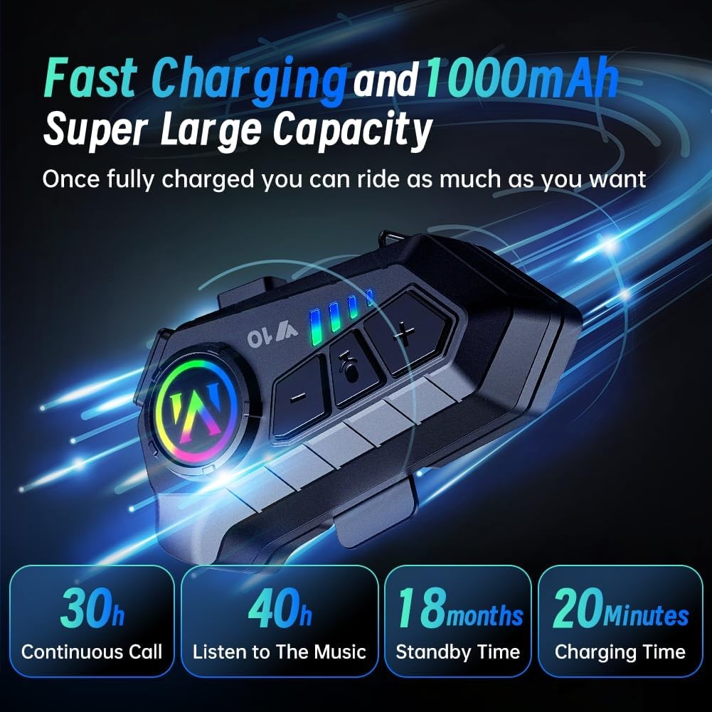 Motorcycle Bluetooth Headset Speaker Skiing Earphone Waterproof Bluetooth Helmet