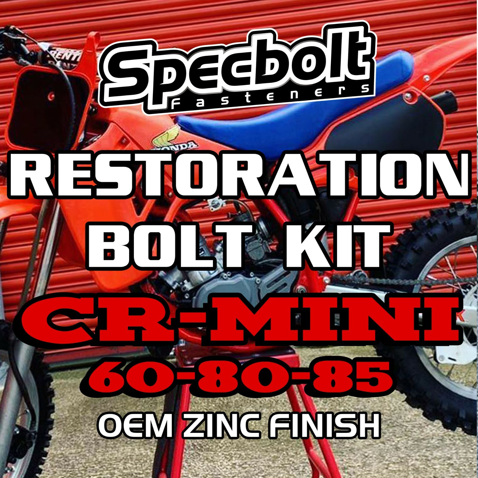 Specbolt ZINC Factory Restoration Bolt Kit Honda CR MINI 60 80 85 CR60 CR80 CR85
