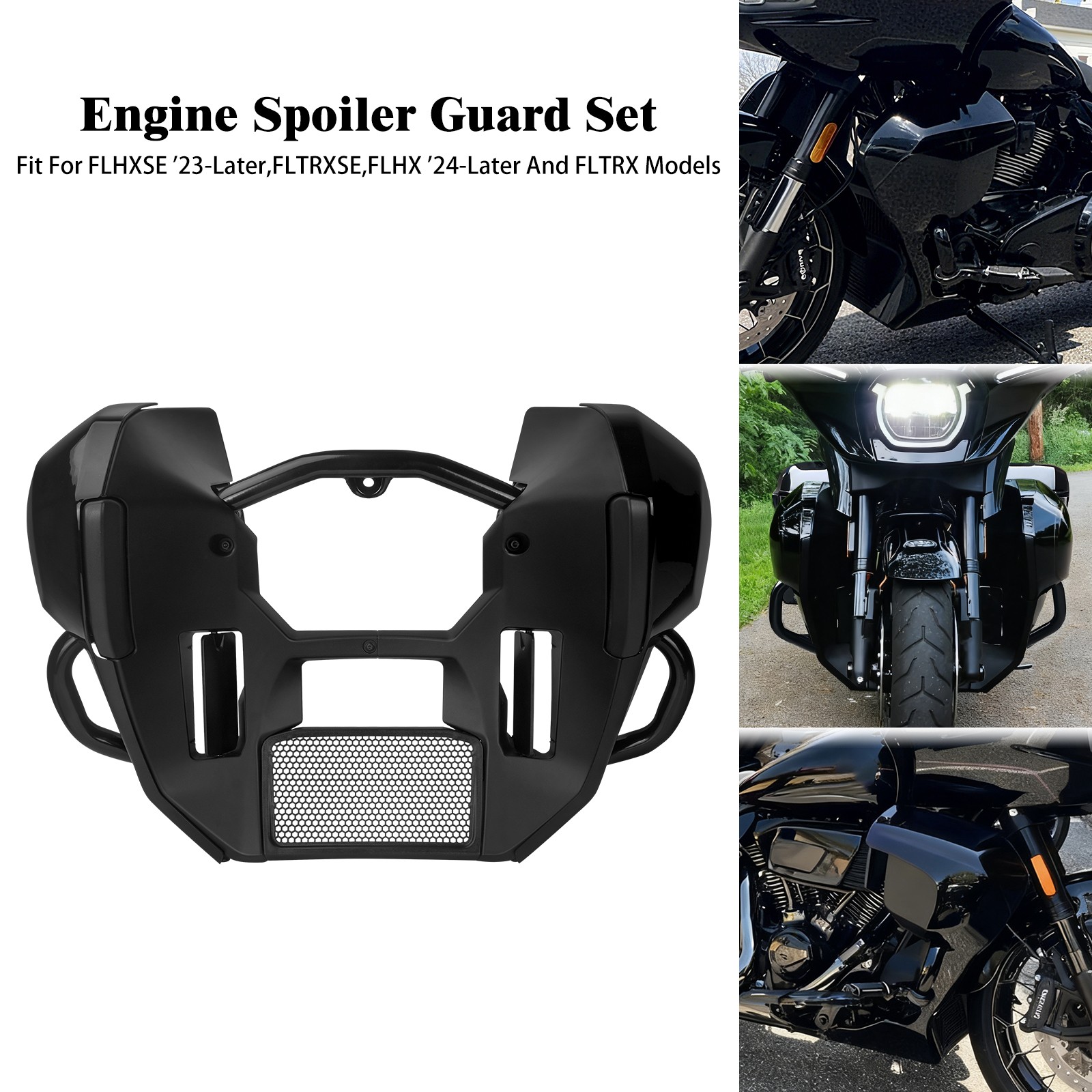Engine Guard Spoiler Lowers Crash Bar For Harley Touring Road Street Glide 24-Up
