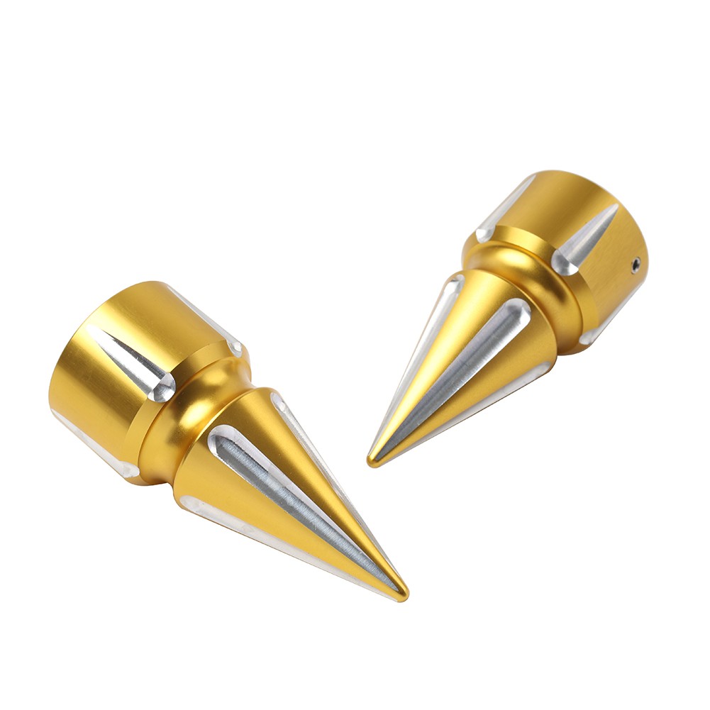 Front Axle Cap Nut Cover 3.6″ Inch Golden For Harley Softail 07+ Dyna 08+ Street