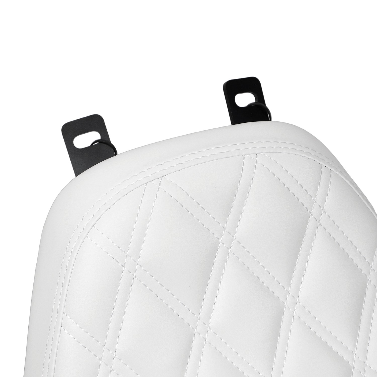 Driver Solo Seat White Stitching For Harley 2006-2017 Heritage Softail Deluxe