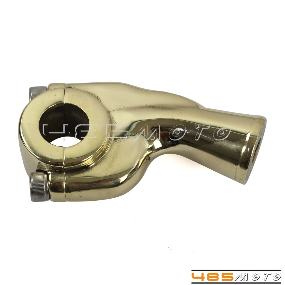 Brass 22mm 7/8″ Handlebar Mount Clamp Riser Kit For Harley Dyna Chopper Bobber