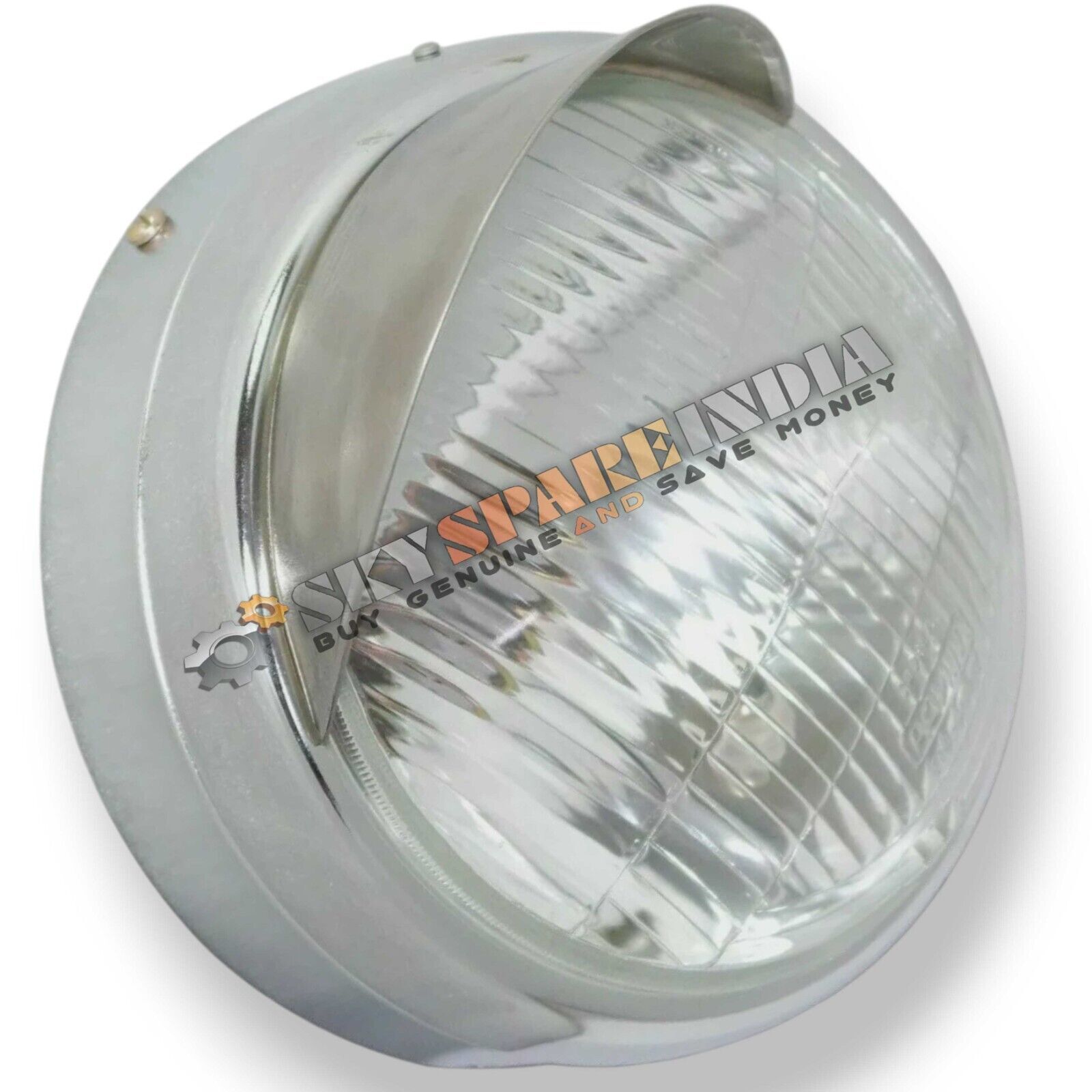 7″ Headlight Headlamp With Peak Fits For Royal Enfield Classic Uce 350/500cc
