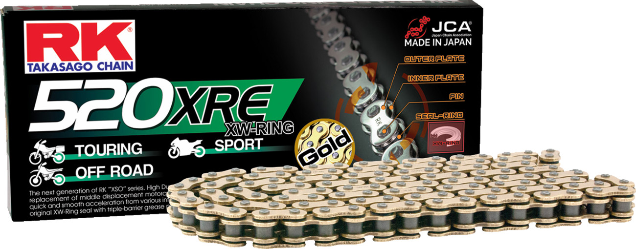 RK GB520XRE-RL 520 XRE Connecting Link Rivet Gold Universal