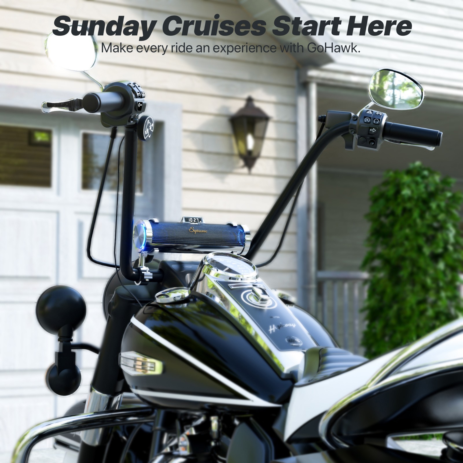 Waterproof Bluetooth Motorcycle Stereo 6 Speaker Soundbar Audio System USB Radio