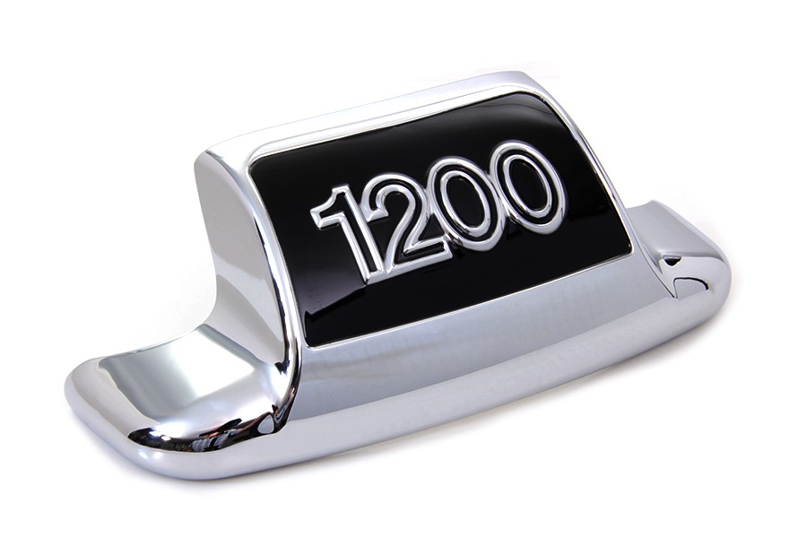 Chrome and Black Rear Fender Tip inch1200 inch for Harley-Davidson