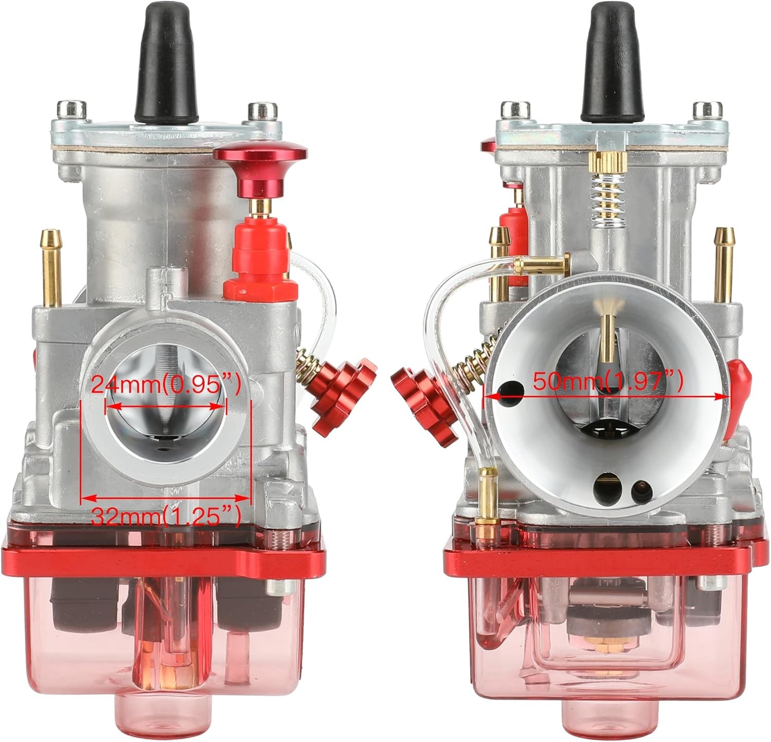 Red PWK 24mm Carburetor Intake Manifold Kit For BT200X GX160 Predator 212cc