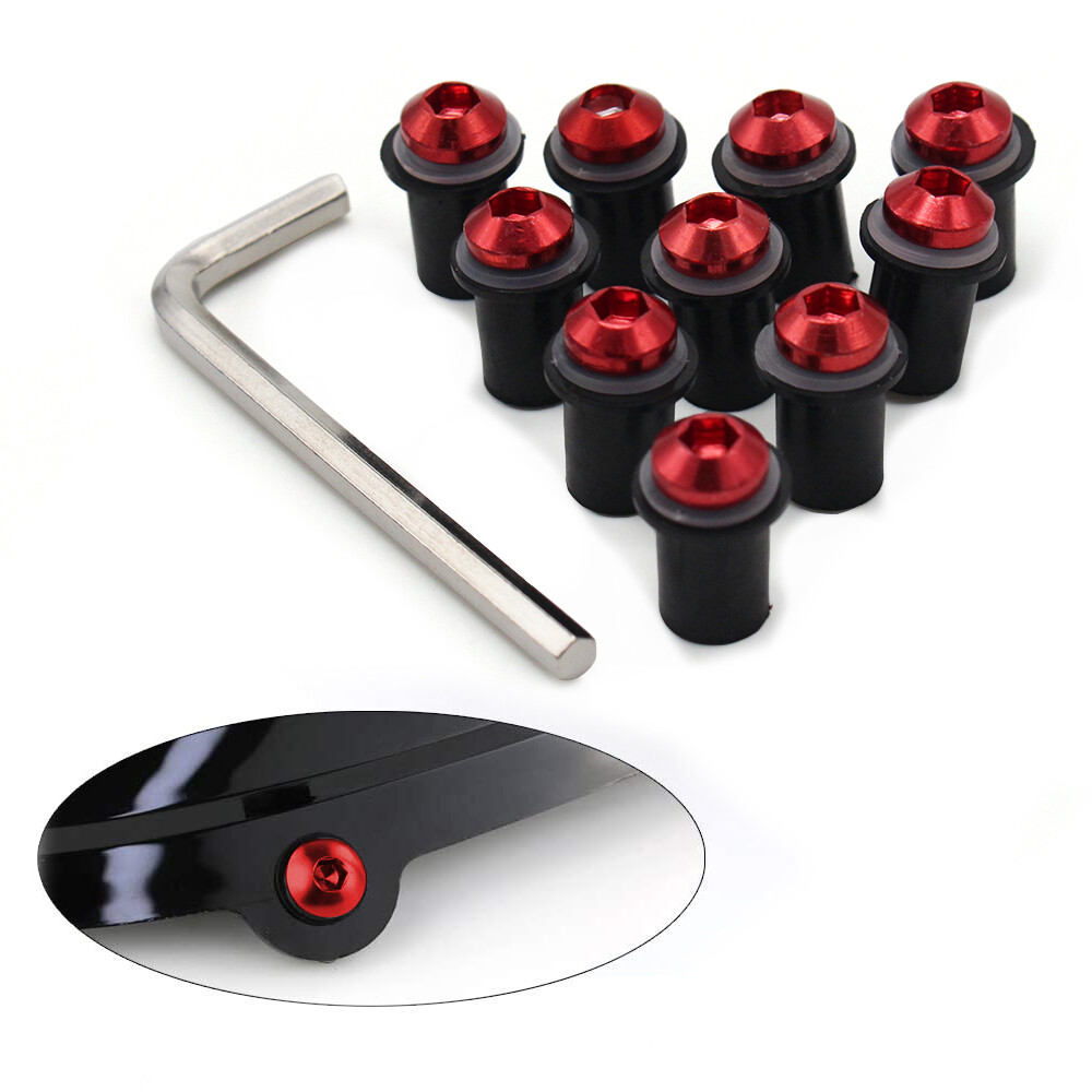 10x Windshield Bolts Well Nuts Windscreen for Honda CBR1000RR 2004 05 06 07-2011
