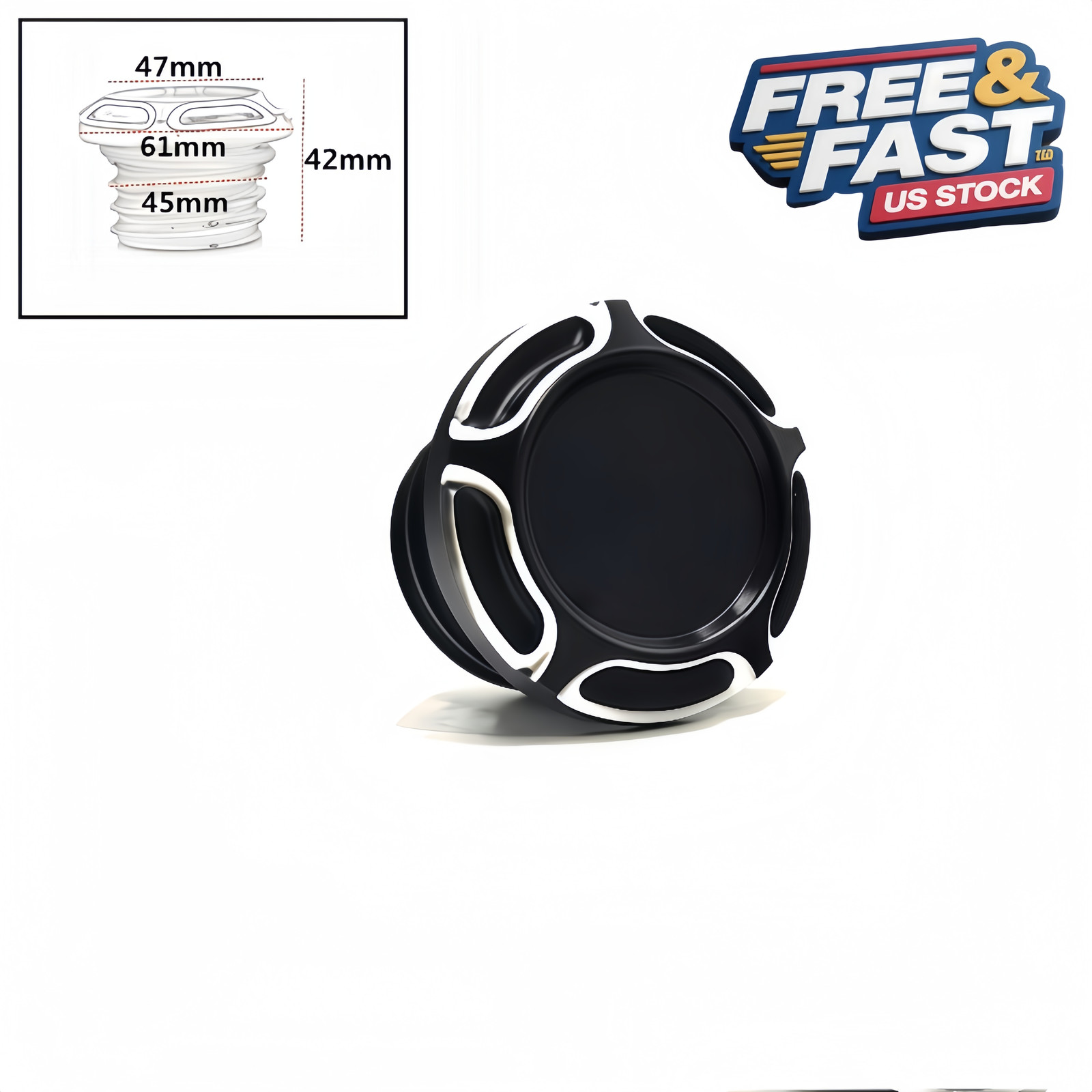 Metal Black Fuel Gas Cap for Harley Sportster Touring Softail Motorcycles​