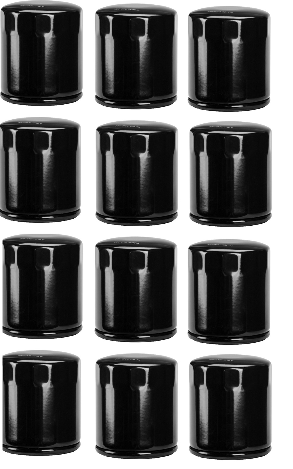 Case 12 Black 10 Micron Oil Filter by Mid-USA #87181 fits Harley TC Twin Cam M8