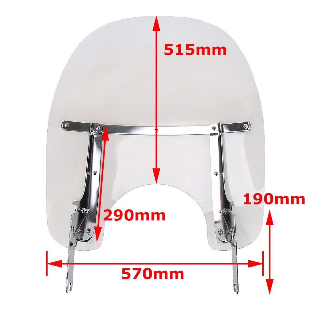 28″ Transparent Windshield For 1994-2020 Harley Road King TOURING Detachable US