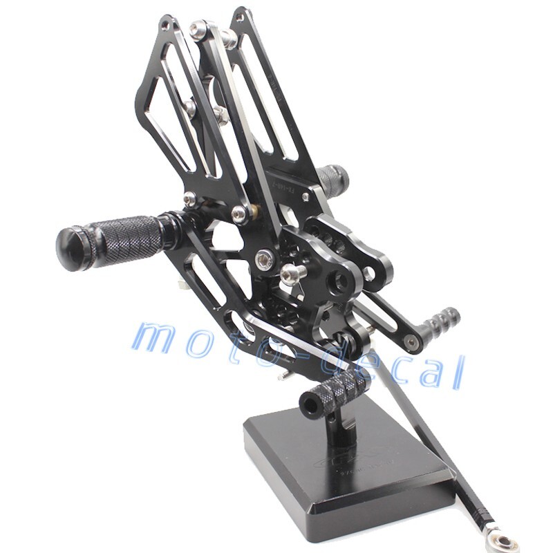 CNC Rearset Footrest Set For 2012-2020 2019 Ninja ZX14R Rear Pedals Shift Black