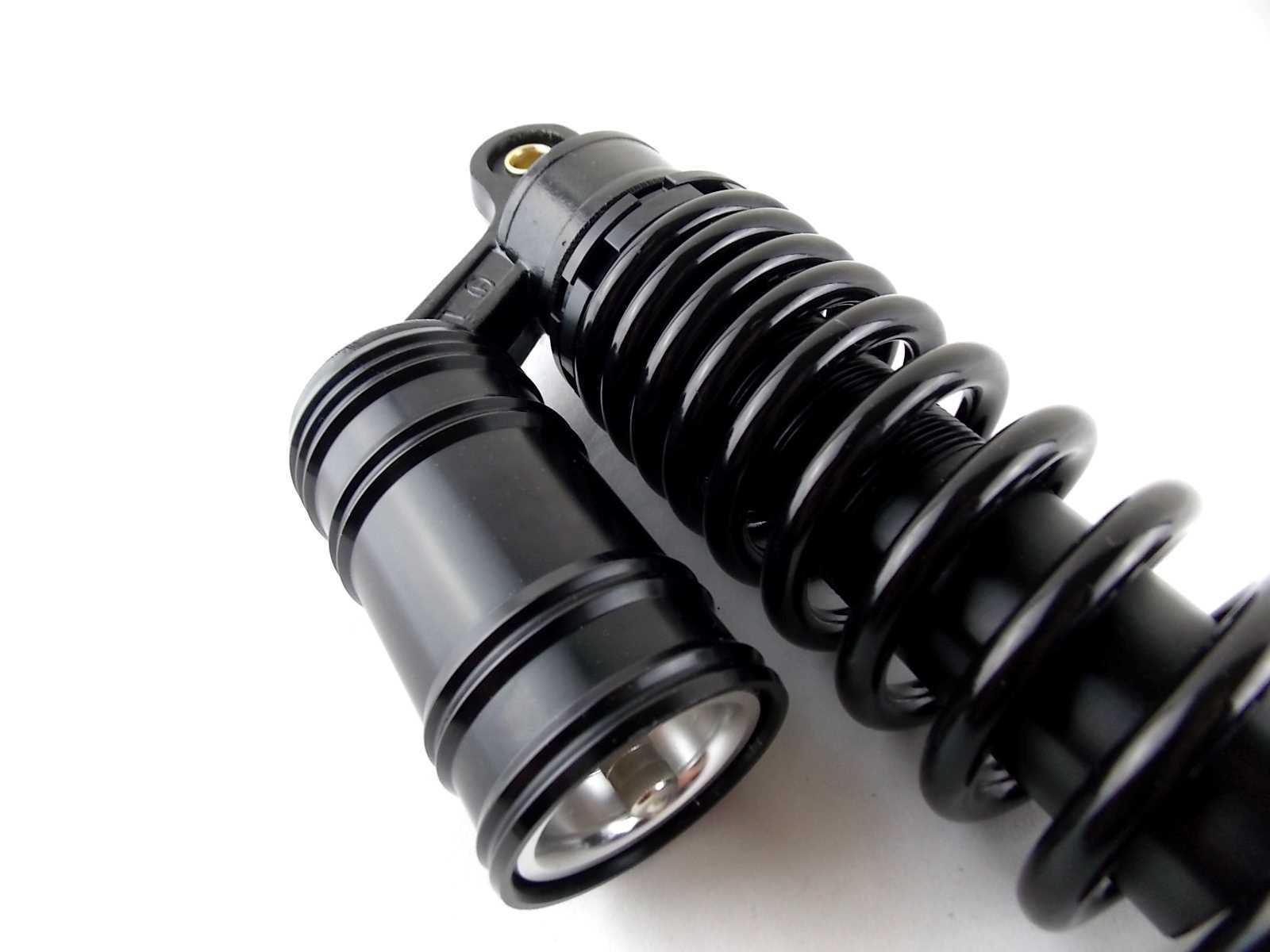 SUZUKI PE175 380mm JBS REAR AIR NITROGEN CELL SHOCK ABSORBERS BLK