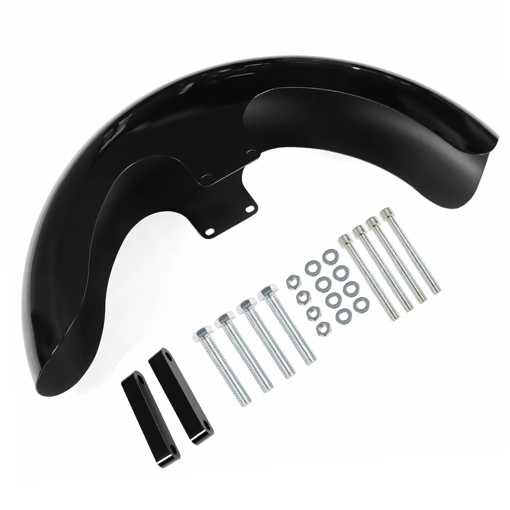 23″ Wrap Front Fender Gloss Black For Touring Road King Electra Glide FLHR FLHT