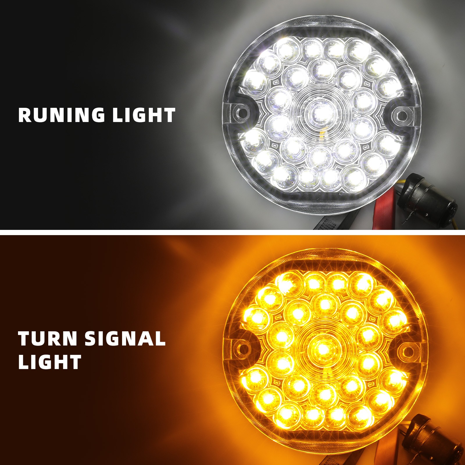 3-1/4″ Front 1157 LED Turn Signals Blinkers For Harley Road King Classic Touring