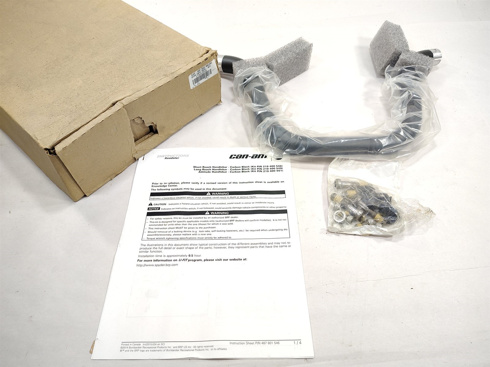 New Genuine CAN-AM Spyder F3 2015 – 2023 “Short Range” Handlebar 219400546