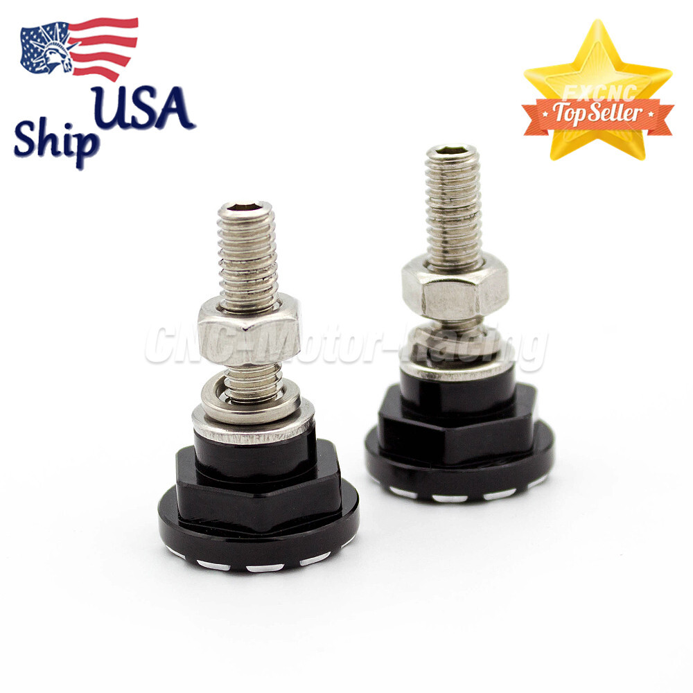 Aluminum License Plate Screw Black For Suzuki GSXR1300/Hayabusa Motorcycle Bolts