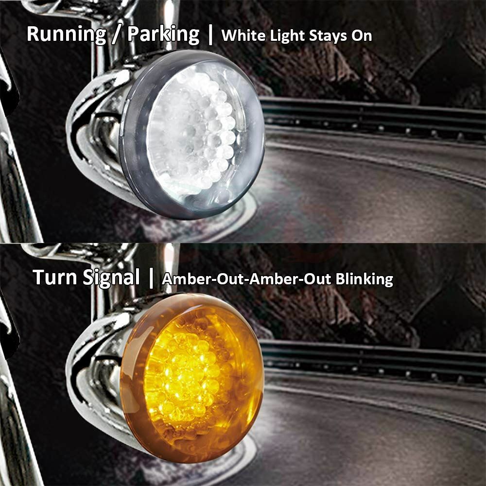 2Pcs 1157 LED Turn Signals Blinker Light For Harley Dyna Street Glide Road King