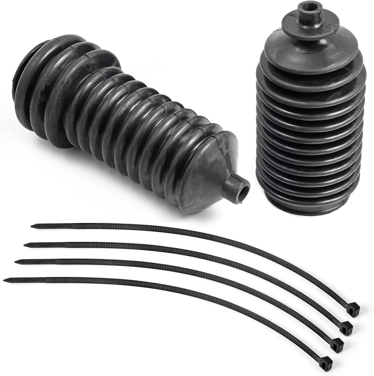 MOTO1988 Steering Rack Boots Pair Compatible with Polaris Ranger Crew Black