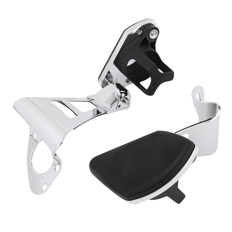 Chrome Rear Passenger Arm Rests w/ Drink Holder For Harley Touring Electra Glide