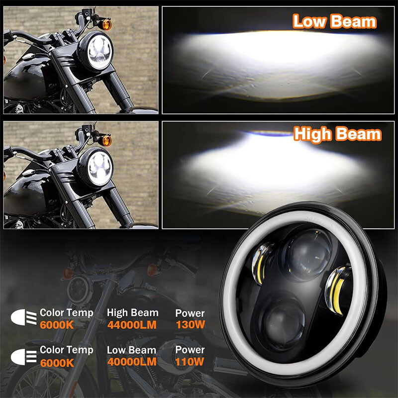 5.75″ LED Headlight Projector For Harley Davidson Sportster XL 1200 / 883 USA