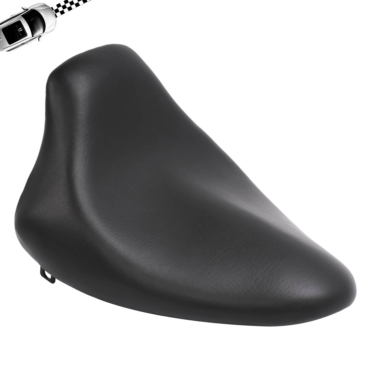 Black Solo Driver Seat For Harley Softail Fat Boy FXST/FLST/FLSTF 2000-2006 07