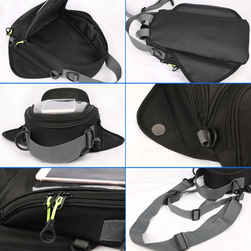 Magnetic Motorcycle Tank Bag Waterproof Motorbike Phone Holder Fuel Saddlebags
