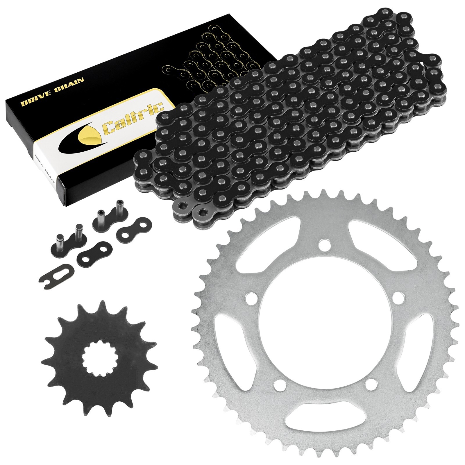 Black Drive Chain And Sprocket Kit for Suzuki DL650 V-Strom Xt Abs 2004-2018