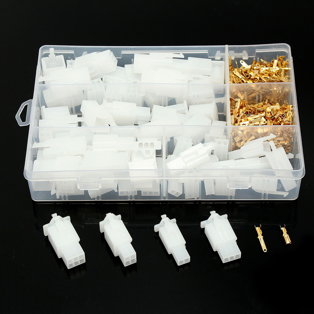 380Pcs Electrical Cable Terminal Male Female Connectors Kits For Motorcycles