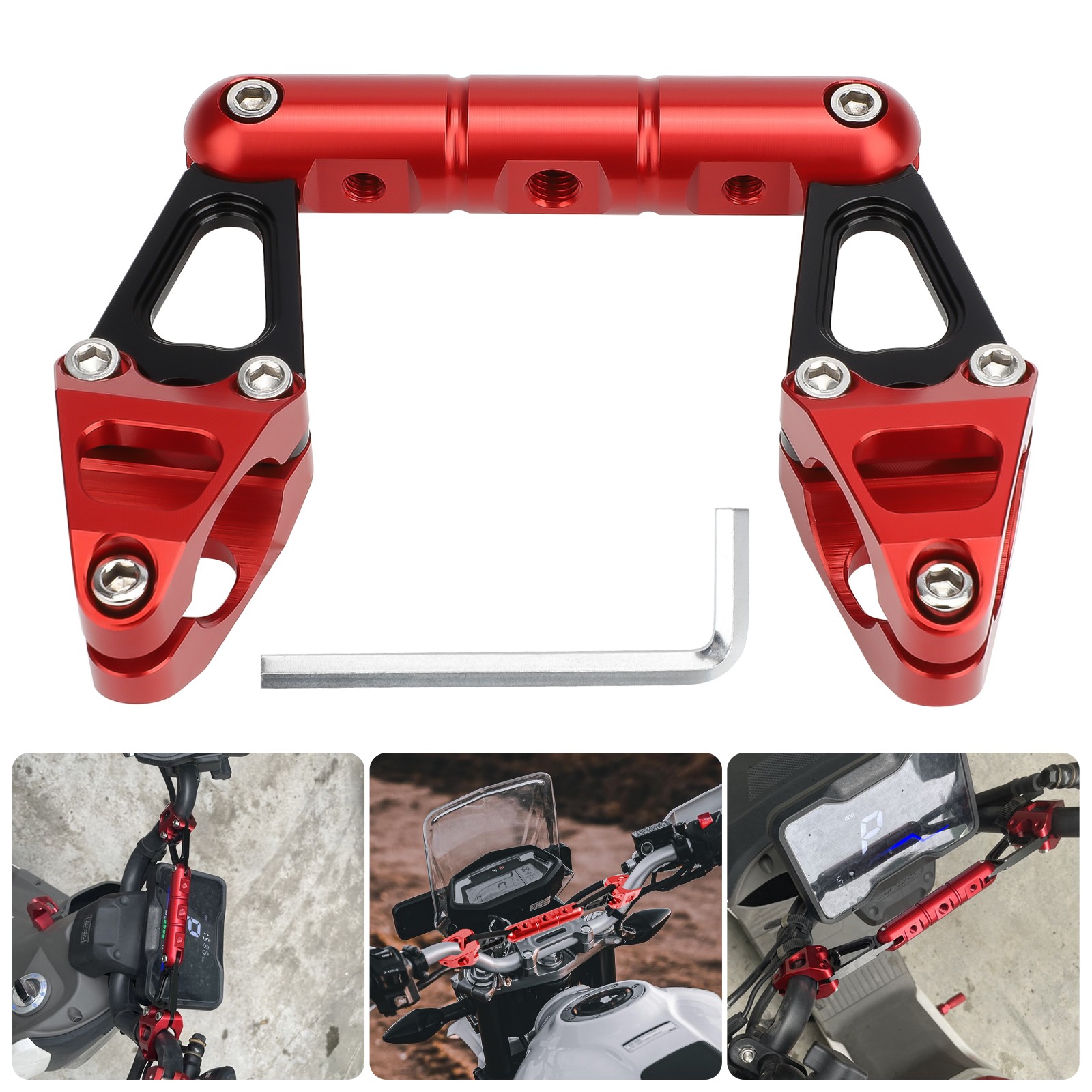 Universal Motorcycle Balance Bar Handlebar Crossbar 18–22mm Aluminum Adjustable