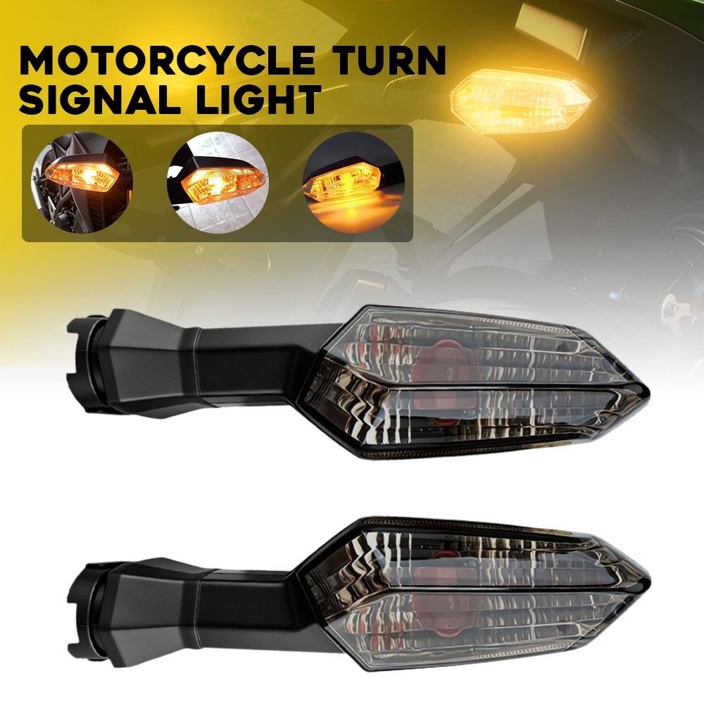 For KAWASAKI NINJA 300 2013-2021 Smoked LED Turn Signal Indicator Light Lamp