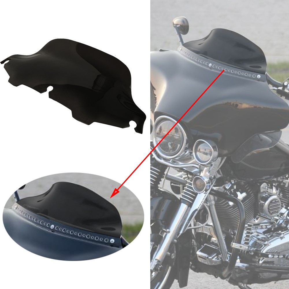 8″ Black Windscreen Windshield For Harley Touring Electra Street Glide 1996-2013